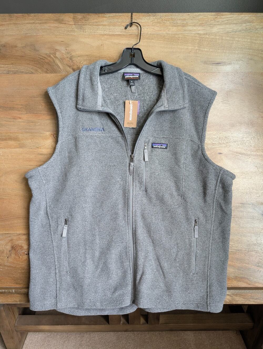 Patagonia Synchilla Vest Womens XL Gray Los Gatos Fleece Regular Fit Full Zipper